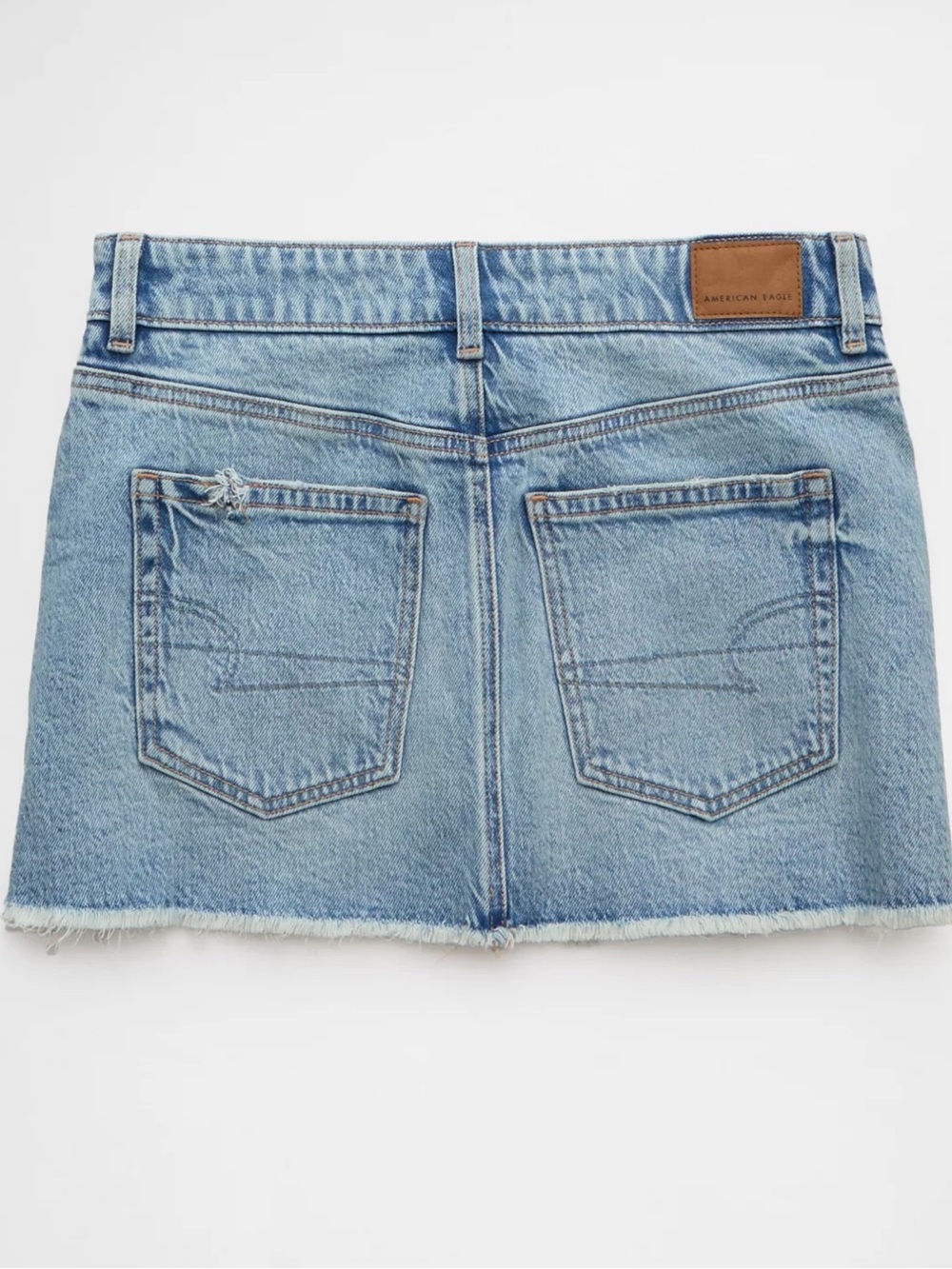 American Eagle Outfitters Light Blue Denim Mini Skirt, Mid rise. - Picture 2 of 11